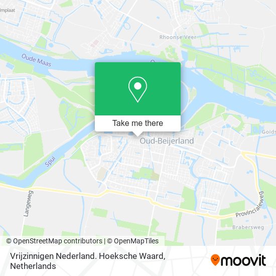 Vrijzinnigen Nederland. Hoeksche Waard Karte