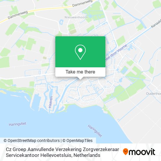 Cz Groep Aanvullende Verzekering Zorgverzekeraar Servicekantoor Hellevoetsluis map