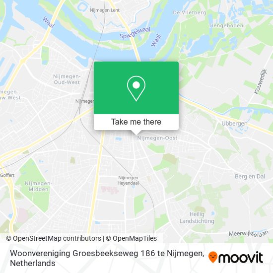 Woonvereniging Groesbeekseweg 186 te Nijmegen map