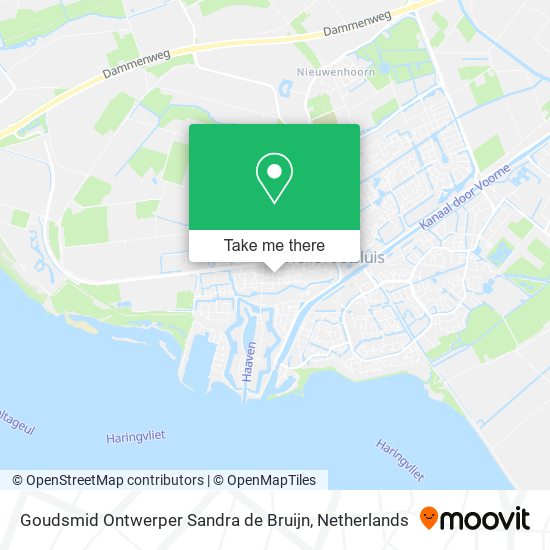 Goudsmid Ontwerper Sandra de Bruijn map