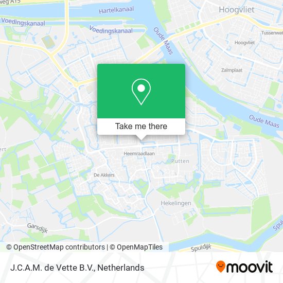 J.C.A.M. de Vette B.V. map
