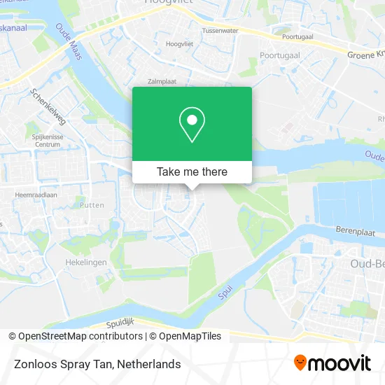 Zonloos Spray Tan Karte