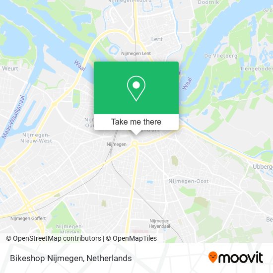Bikeshop Nijmegen map