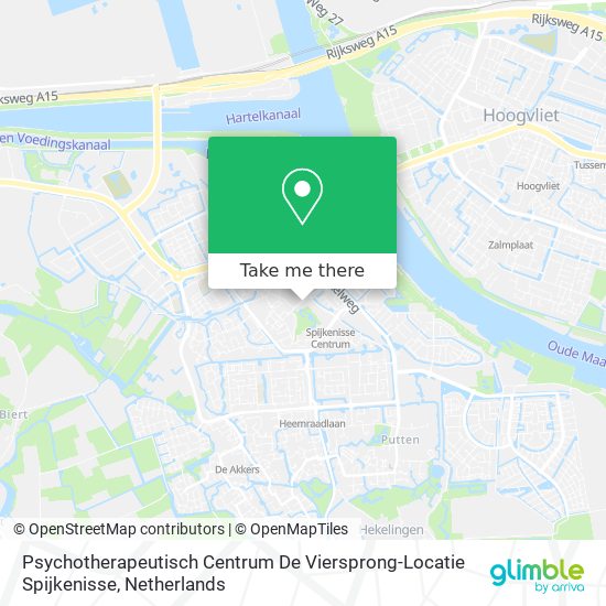 Psychotherapeutisch Centrum De Viersprong-Locatie Spijkenisse map