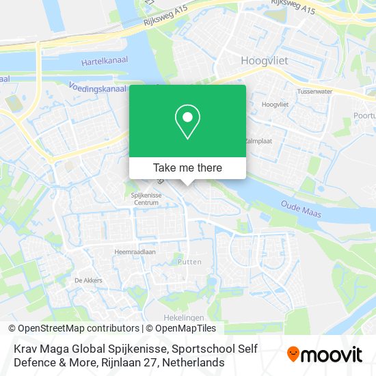 Krav Maga Global Spijkenisse, Sportschool Self Defence & More, Rijnlaan 27 map