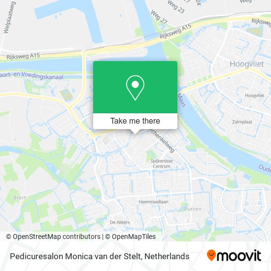 Pedicuresalon Monica van der Stelt map
