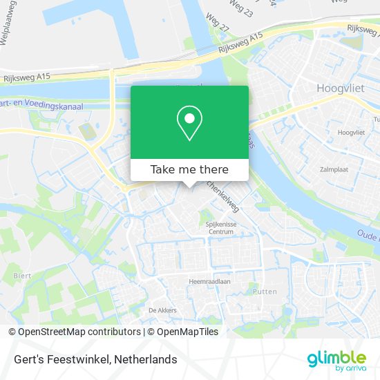 Gert's Feestwinkel map