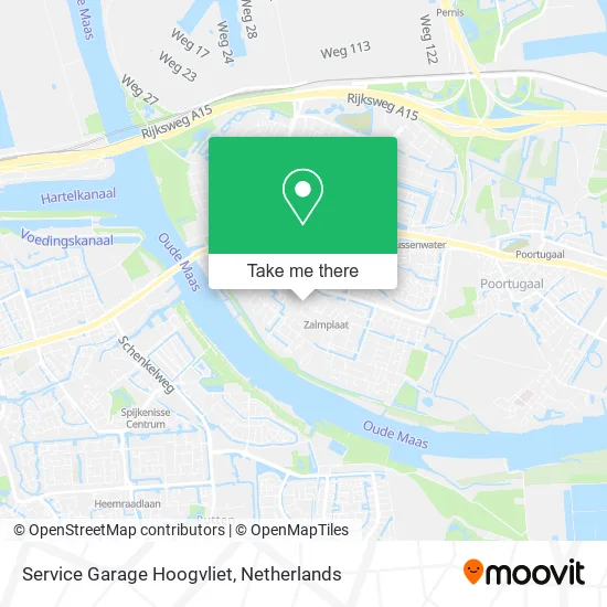 Service Garage Hoogvliet map