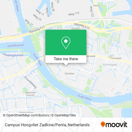 Campus Hoogvliet Zadkine/Penta map