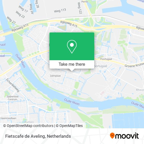 Fietscafe de Aveling map