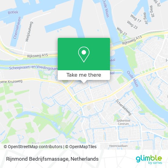 Rijnmond Bedrijfsmassage map