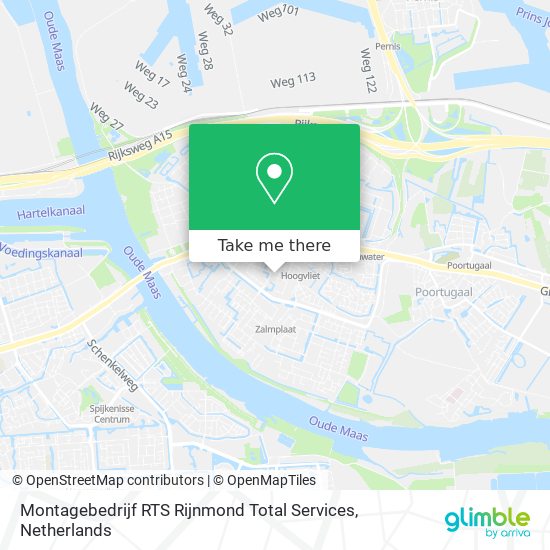 Montagebedrijf RTS Rijnmond Total Services Karte