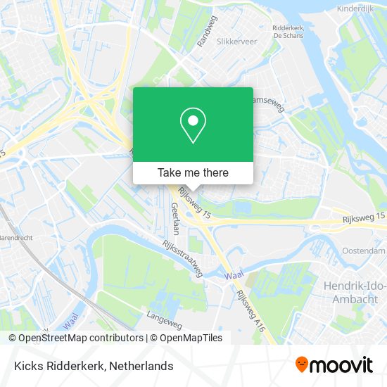 Kicks Ridderkerk map