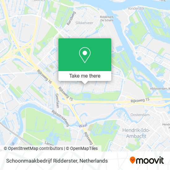 Schoonmaakbedrijf Ridderster map