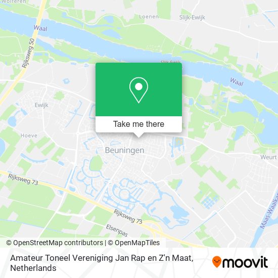 pistool Verstikken Cater How to get to Amateur Toneel Vereniging Jan Rap en Z'n Maat in Beuningen by  Bus or Train?
