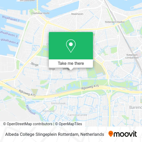 Albeda College Slingeplein Rotterdam map