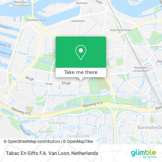 Tabac En Gifts F.A. Van Loon map