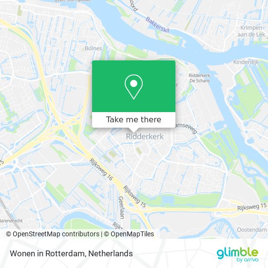 Wonen in Rotterdam map