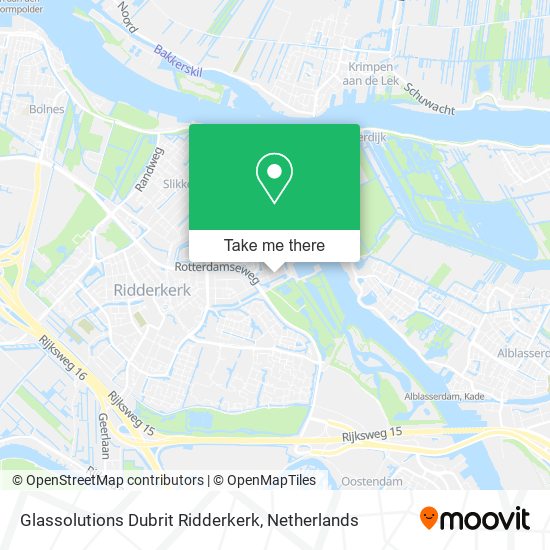 Glassolutions Dubrit Ridderkerk map