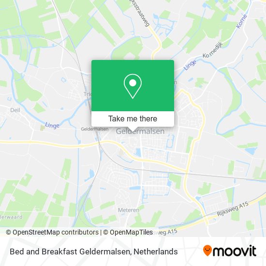 Bed and Breakfast Geldermalsen Karte