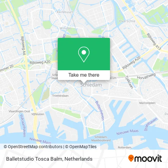 Balletstudio Tosca Balm map