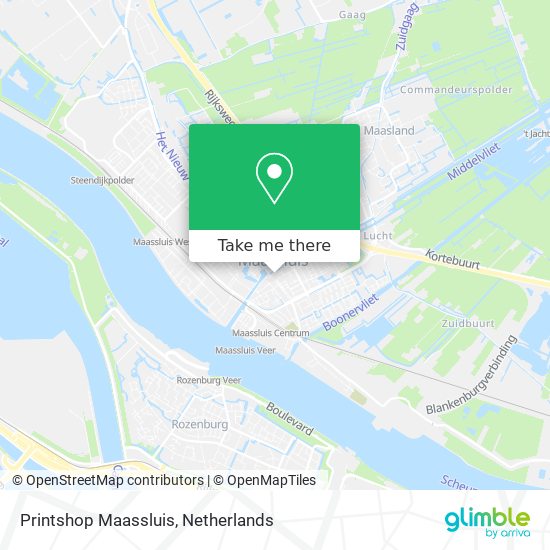 Printshop Maassluis map