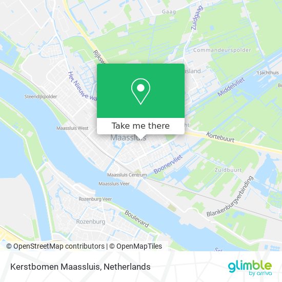 Kerstbomen Maassluis map