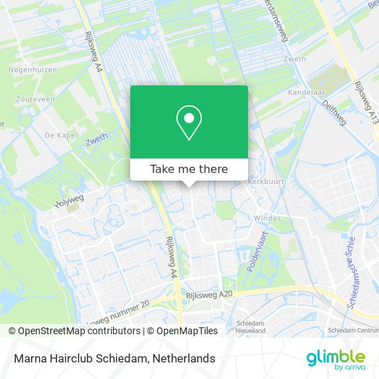 Marna Hairclub Schiedam map