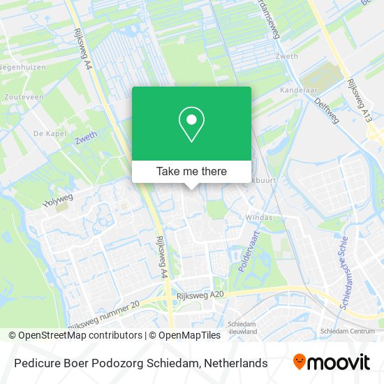 Pedicure Boer Podozorg Schiedam map