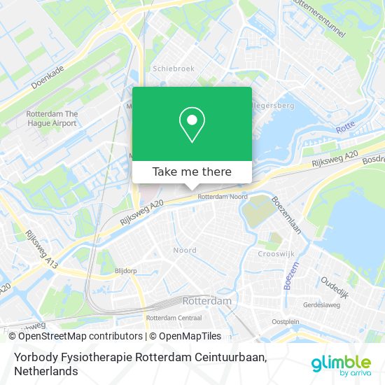 Yorbody Fysiotherapie Rotterdam Ceintuurbaan map