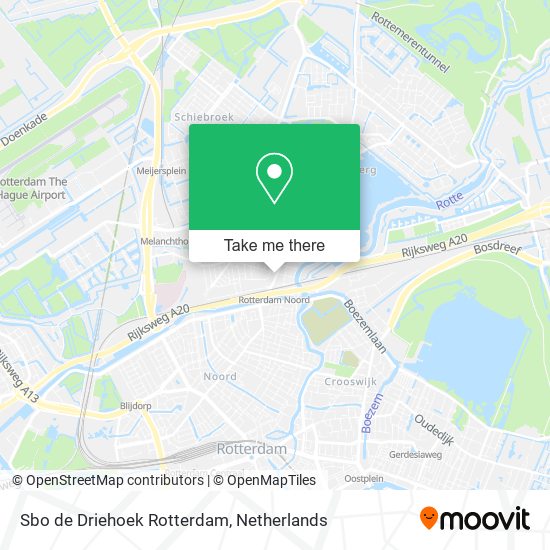 Sbo de Driehoek Rotterdam map