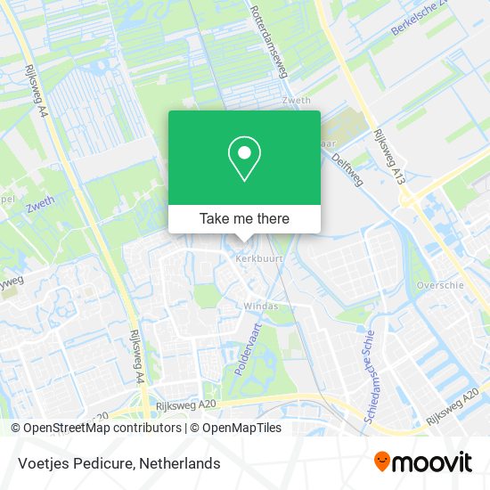 Voetjes Pedicure map