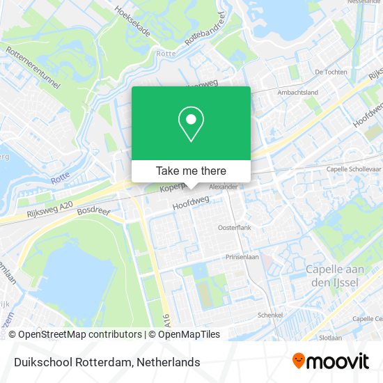 Duikschool Rotterdam map