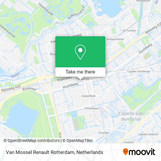 Van Mossel Renault Rotterdam map