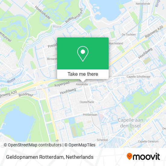 Geldopnamen Rotterdam map