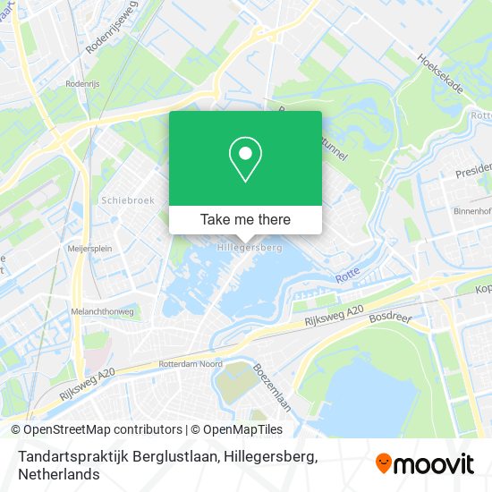 Tandartspraktijk Berglustlaan, Hillegersberg Karte