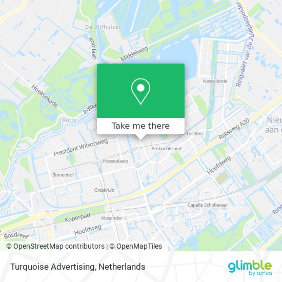 Turquoise Advertising map