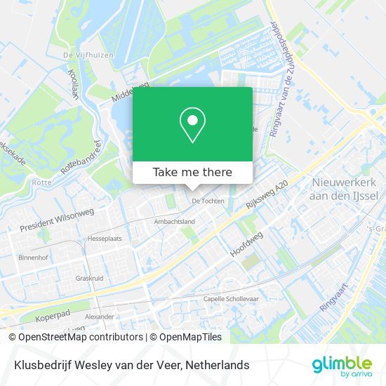 Klusbedrijf Wesley van der Veer map