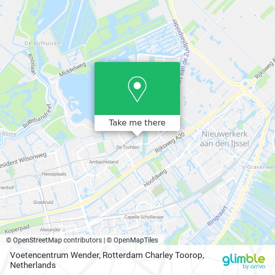 Voetencentrum Wender, Rotterdam Charley Toorop map