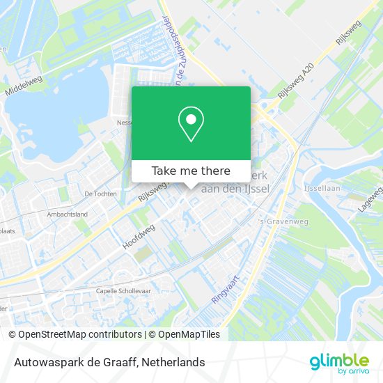 Autowaspark de Graaff map