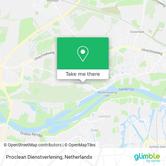 Proclean Dienstverlening map