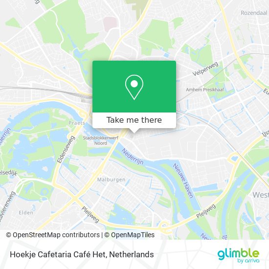 Hoekje Cafetaria Café Het map