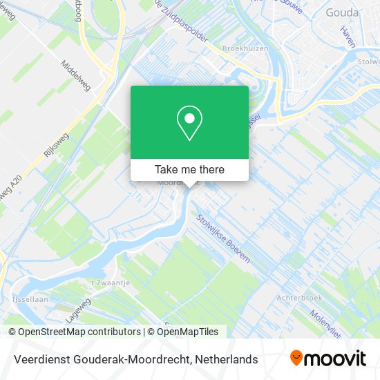 Veerdienst Gouderak-Moordrecht map