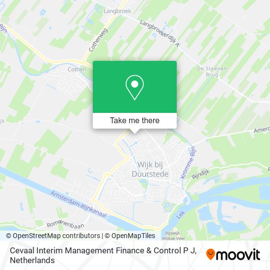Cevaal Interim Management Finance & Control P J map