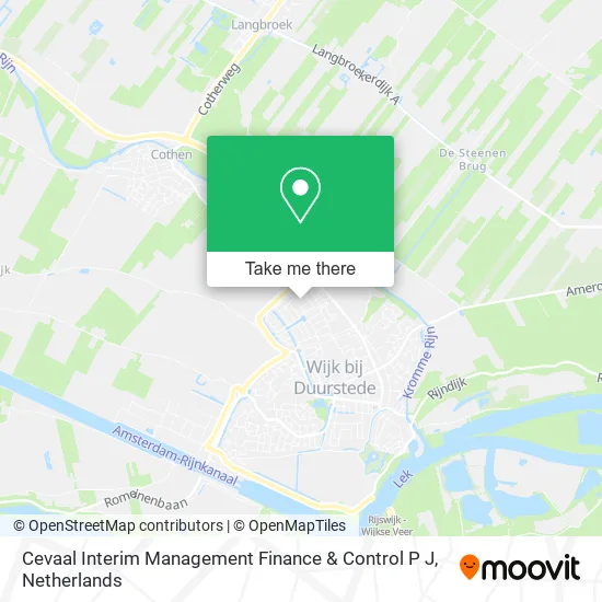 Cevaal Interim Management Finance & Control P J map