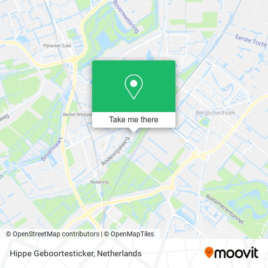 Hippe Geboortesticker map