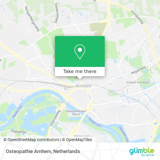 Osteopathie Arnhem map