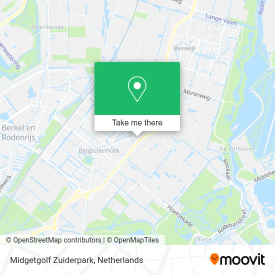 Midgetgolf Zuiderpark map