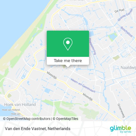 Van den Ende Vastnet Karte