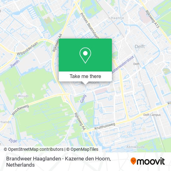 Brandweer Haaglanden - Kazerne den Hoorn Karte